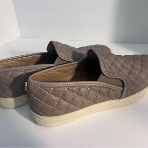 Steve Madden Quilted Slip-On Sneakers - Taupe - S2